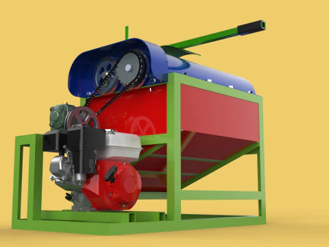 COCONUT PEELING MACHINE PEELER DEHUSKER TOOL REMOVAL SKIN FRUIT 3D Model