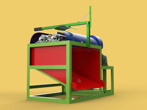 COCONUT PEELING MACHINE PEELER DEHUSKER TOOL REMOVAL SKIN FRUIT 3D Model