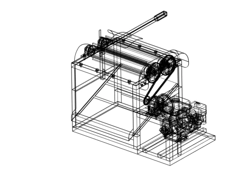 COCONUT PEELING MACHINE PEELER DEHUSKER TOOL REMOVAL SKIN FRUIT 3D Model