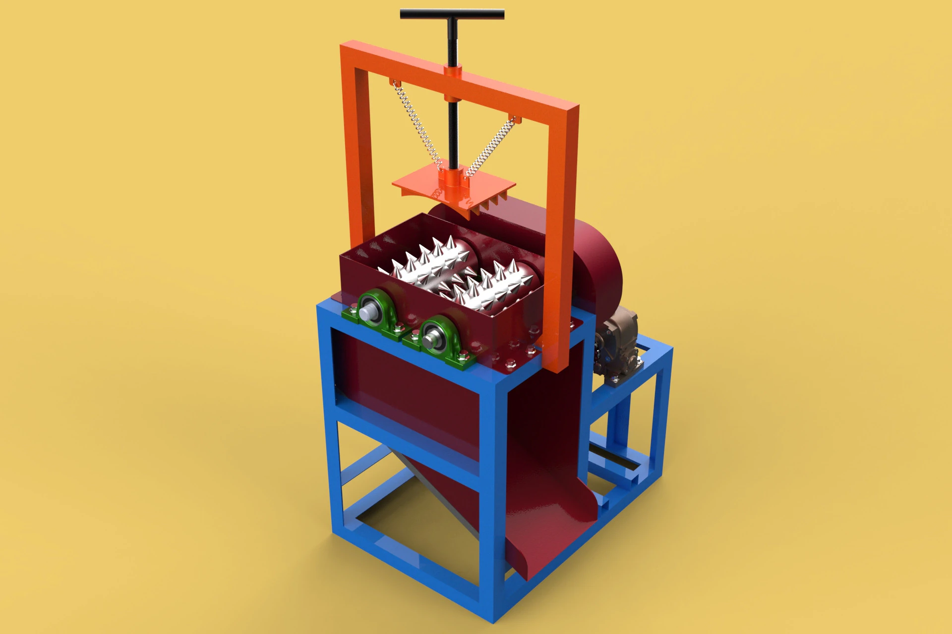 COCONUT PEELER MACHINE DEHUSKER PEELING TOOL REMOVAL SKIN FRUIT 3D Model .c4d .max .obj .3ds .fbx .stl .blend 