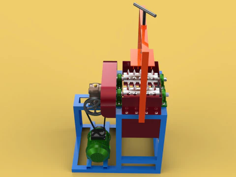 COCONUT PEELER MACHINE DEHUSKER PEELING TOOL REMOVAL SKIN FRUIT 3D Model