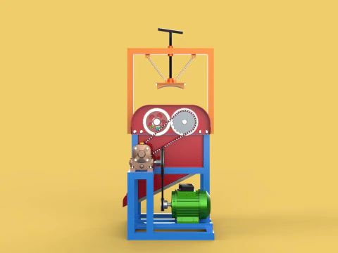 COCONUT PEELER MACHINE DEHUSKER PEELING TOOL REMOVAL SKIN FRUIT 3D Model