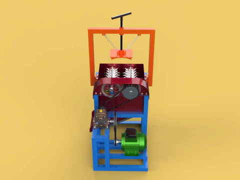 COCONUT PEELER MACHINE DEHUSKER PEELING TOOL REMOVAL SKIN FRUIT 3D Model
