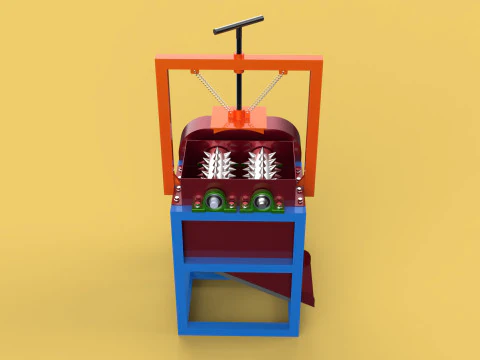 COCONUT PEELER MACHINE DEHUSKER PEELING TOOL REMOVAL SKIN FRUIT 3D Model