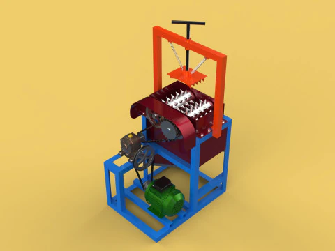 COCONUT PEELER MACHINE DEHUSKER PEELING TOOL REMOVAL SKIN FRUIT 3D Model