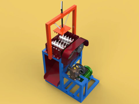 COCONUT PEELER MACHINE DEHUSKER PEELING TOOL REMOVAL SKIN FRUIT 3D Model