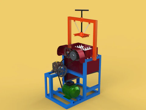 COCONUT PEELER MACHINE DEHUSKER PEELING TOOL REMOVAL SKIN FRUIT 3D Model