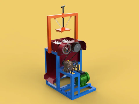 COCONUT PEELER MACHINE DEHUSKER PEELING TOOL REMOVAL SKIN FRUIT 3D Model