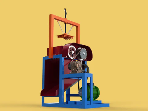 COCONUT PEELER MACHINE DEHUSKER PEELING TOOL REMOVAL SKIN FRUIT 3D Model