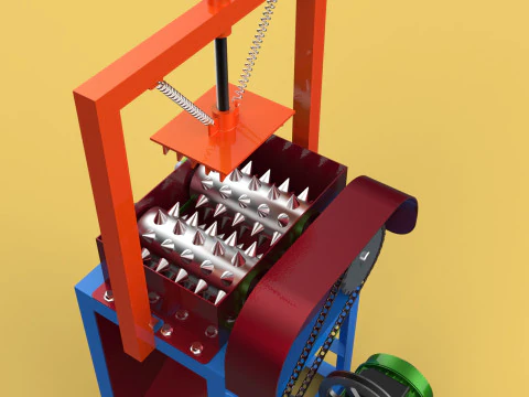 COCONUT PEELER MACHINE DEHUSKER PEELING TOOL REMOVAL SKIN FRUIT 3D Model