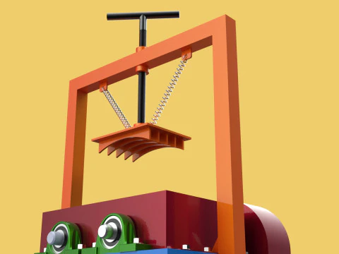 COCONUT PEELER MACHINE DEHUSKER PEELING TOOL REMOVAL SKIN FRUIT 3D Model