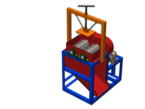 COCONUT PEELER MACHINE DEHUSKER PEELING TOOL REMOVAL SKIN FRUIT 3D Model