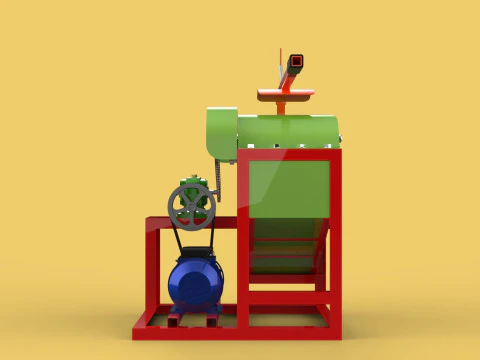 COCONUT PEELING TOOL DEHUSKER PEELER MACHINE REMOVAL SKIN FRUIT 3D Model