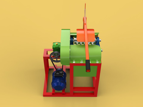 COCONUT PEELING TOOL DEHUSKER PEELER MACHINE REMOVAL SKIN FRUIT 3D Модель