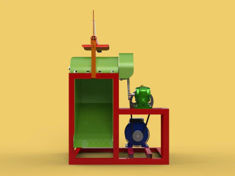 COCONUT PEELING TOOL DEHUSKER PEELER MACHINE REMOVAL SKIN FRUIT 3D Model
