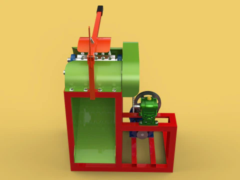COCONUT PEELING TOOL DEHUSKER PEELER MACHINE REMOVAL SKIN FRUIT 3D Model