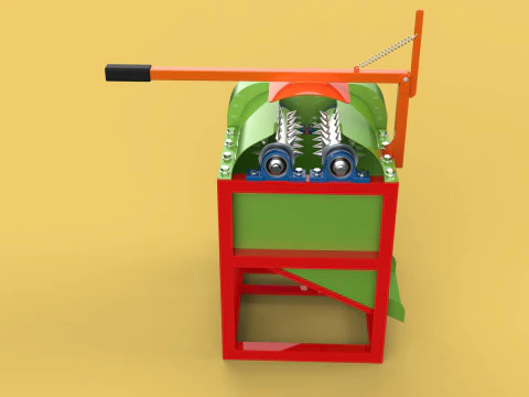 COCONUT PEELING TOOL DEHUSKER PEELER MACHINE REMOVAL SKIN FRUIT 3D Model