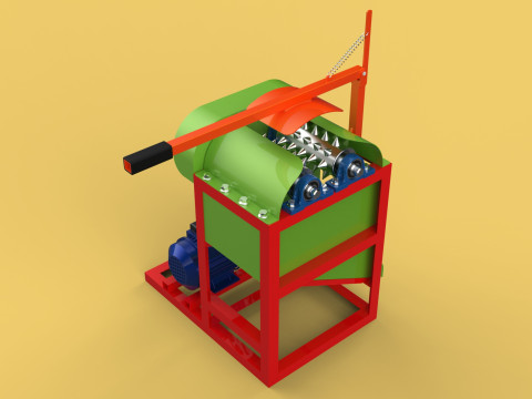 COCONUT PEELING TOOL DEHUSKER PEELER MACHINE REMOVAL SKIN FRUIT 3D Модель