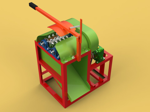 COCONUT PEELING TOOL DEHUSKER PEELER MACHINE REMOVAL SKIN FRUIT 3D Модель