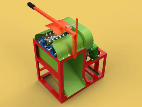 COCONUT PEELING TOOL DEHUSKER PEELER MACHINE REMOVAL SKIN FRUIT 3D Model