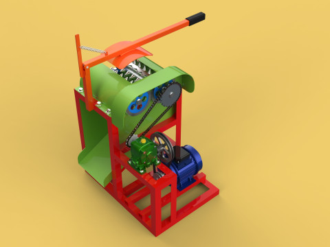 COCONUT PEELING TOOL DEHUSKER PEELER MACHINE REMOVAL SKIN FRUIT 3D Модель