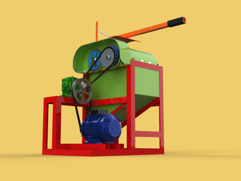 COCONUT PEELING TOOL DEHUSKER PEELER MACHINE REMOVAL SKIN FRUIT 3D Модель
