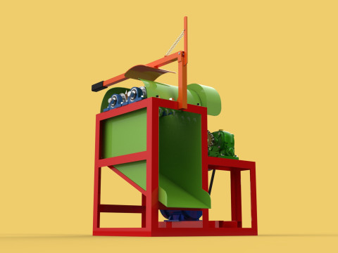 COCONUT PEELING TOOL DEHUSKER PEELER MACHINE REMOVAL SKIN FRUIT 3D Модель