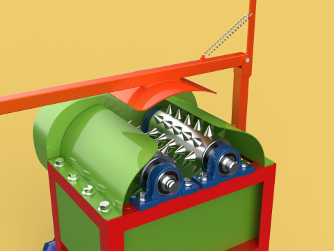 COCONUT PEELING TOOL DEHUSKER PEELER MACHINE REMOVAL SKIN FRUIT 3D Модель