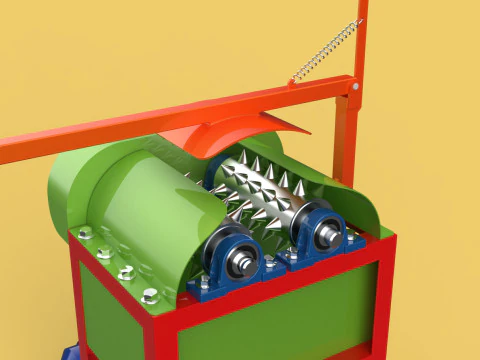 COCONUT PEELING TOOL DEHUSKER PEELER MACHINE REMOVAL SKIN FRUIT 3D Model