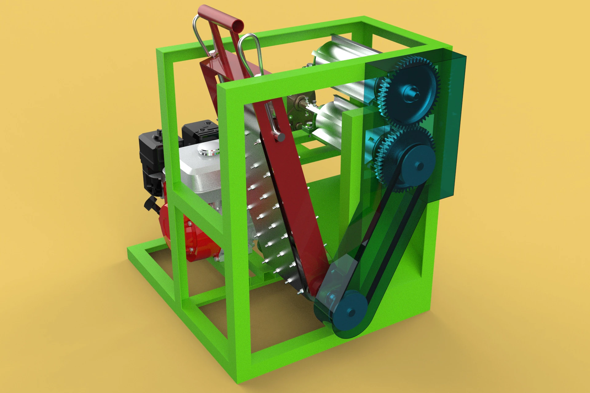 PEELER MACHINE COCONUT TOOL CONVEYOR CUTTING SHELLER SKIN FRUIT 3D Model .c4d .max .obj .3ds .fbx .stl .blend 