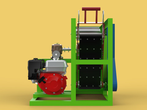PEELER MACHINE COCONUT TOOL CONVEYOR CUTTING SHELLER SKIN FRUIT 3D Model