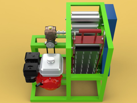 PEELER MACHINE COCONUT TOOL CONVEYOR CUTTING SHELLER SKIN FRUIT 3D Model