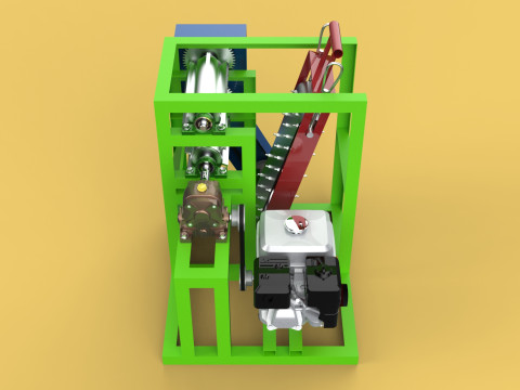 PEELER MACHINE COCONUT TOOL CONVEYOR CUTTING SHELLER SKIN FRUIT 3D Model