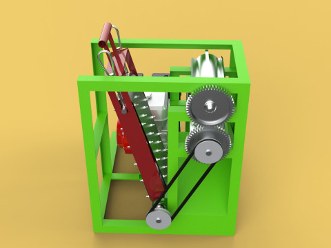 PEELER MACHINE COCONUT TOOL CONVEYOR CUTTING SHELLER SKIN FRUIT 3D Model
