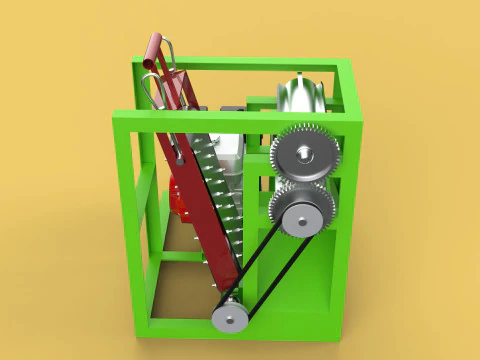 PEELER MACHINE COCONUT TOOL CONVEYOR CUTTING SHELLER SKIN FRUIT 3D Model