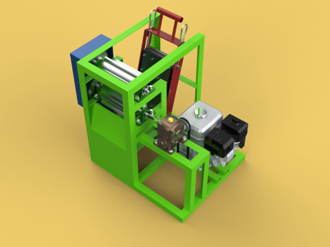 PEELER MACHINE COCONUT TOOL CONVEYOR CUTTING SHELLER SKIN FRUIT 3D Model