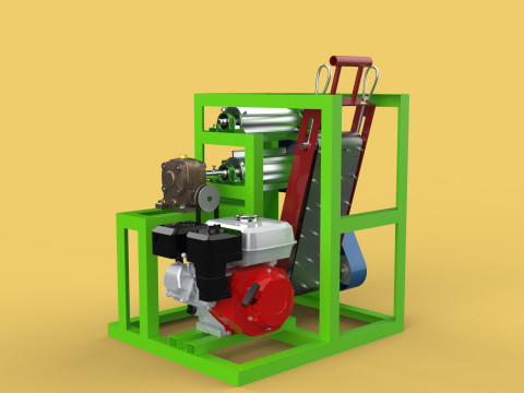 PEELER MACHINE COCONUT TOOL CONVEYOR CUTTING SHELLER SKIN FRUIT 3D Model