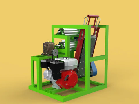 PEELER MACHINE COCONUT TOOL CONVEYOR CUTTING SHELLER SKIN FRUIT 3D Model