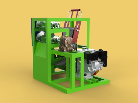 PEELER MACHINE COCONUT TOOL CONVEYOR CUTTING SHELLER SKIN FRUIT 3D Model