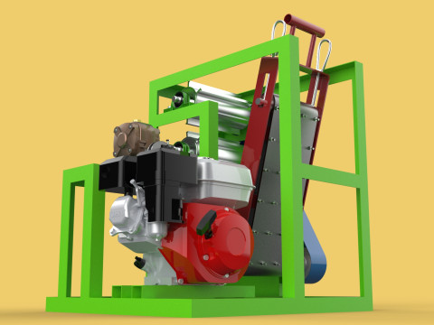 PEELER MACHINE COCONUT TOOL CONVEYOR CUTTING SHELLER SKIN FRUIT 3D Model