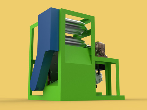 PEELER MACHINE COCONUT TOOL CONVEYOR CUTTING SHELLER SKIN FRUIT 3D Model