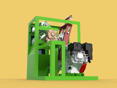 PEELER MACHINE COCONUT TOOL CONVEYOR CUTTING SHELLER SKIN FRUIT 3D Model