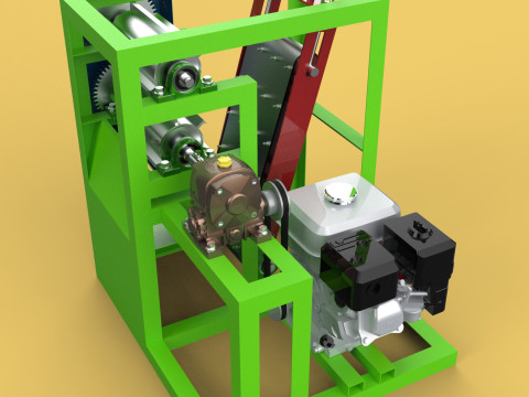PEELER MACHINE COCONUT TOOL CONVEYOR CUTTING SHELLER SKIN FRUIT 3D Model