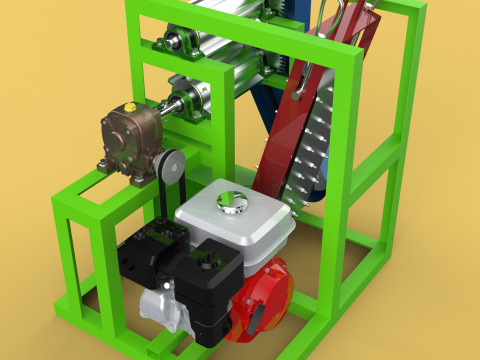 PEELER MACHINE COCONUT TOOL CONVEYOR CUTTING SHELLER SKIN FRUIT 3D Model