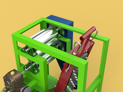 PEELER MACHINE COCONUT TOOL CONVEYOR CUTTING SHELLER SKIN FRUIT 3D Model