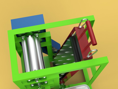 PEELER MACHINE COCONUT TOOL CONVEYOR CUTTING SHELLER SKIN FRUIT 3D Model