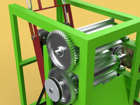 PEELER MACHINE COCONUT TOOL CONVEYOR CUTTING SHELLER SKIN FRUIT 3D Model