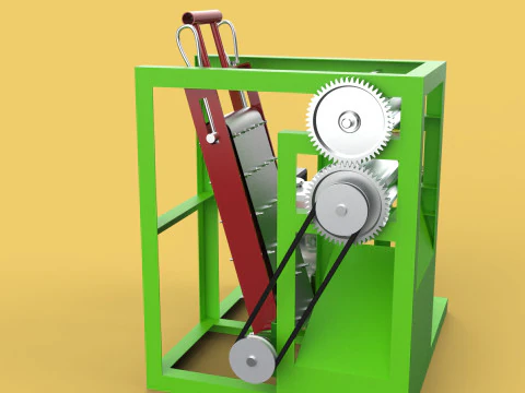 PEELER MACHINE COCONUT TOOL CONVEYOR CUTTING SHELLER SKIN FRUIT 3D Model
