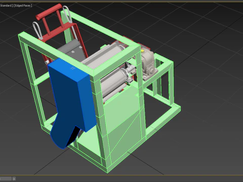 PEELER MACHINE COCONUT TOOL CONVEYOR CUTTING SHELLER SKIN FRUIT 3D Model