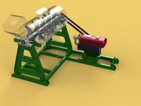 WASTE SHREDDER CRUSHER MACHINE GARBAGE RUBBISH JUNK COMPOSTER 3D-Modell